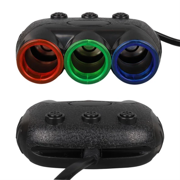 Olesson 1632 12-24V 120W 80Cm Kablolu 3'Lü Araç Çakmak Çoklayıcı - 4