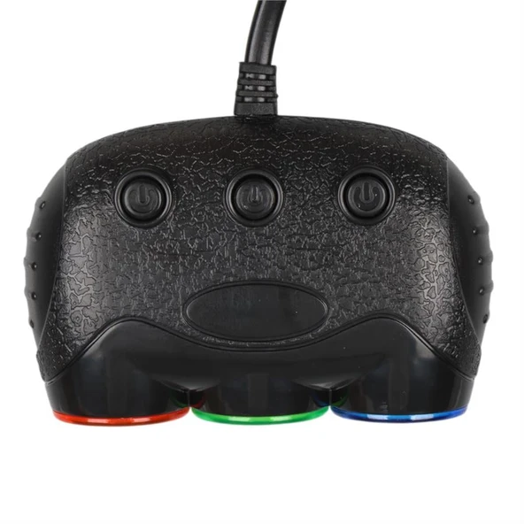 Olesson 1633 12-24V Tek USB Girişli 120W 80Cm Kablolu Dijital Voltaj Ekranlı 3'Lü Araç Çakmak Çoklayıcı - 3