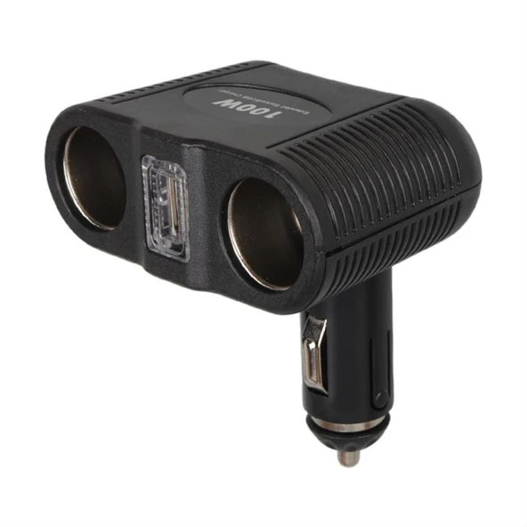 Olesson 1646 12-24V Tek USB Girişli 100W Çiftli Araç Çakmak Çoklayıcı - 3