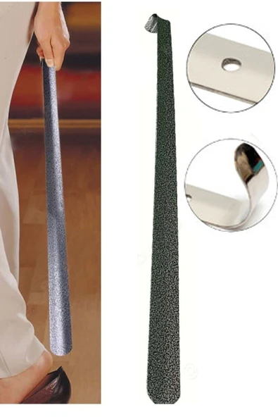 Ar Armese 50 Cm Dayanıklı Uzun Metal Ayakkabı Çekeceği - Eğilmeden Ayakkabınızı Giyin - Kerata - 2