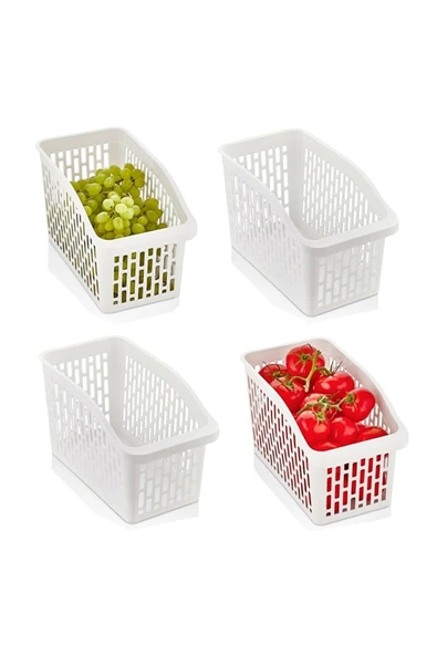 Ar Armese 4 Adet Buzdolabı Sepeti Dolap Içi Düzenleyici Sepet Organizer Jumbo Org-23 - 1