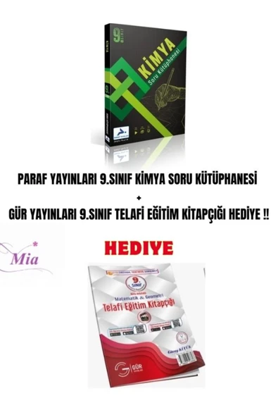 PARAF 9 KİMYA SORU KÜTÜPHANESİ(TELAFİ EĞİTİM KİTAPÇIĞI HEDİYELİ)!! ürün görseli