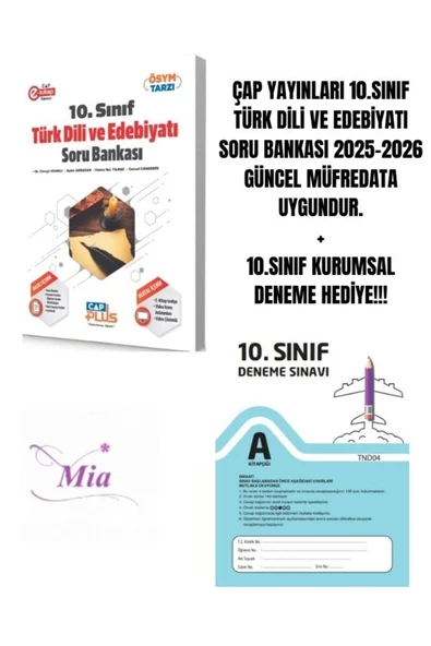 ÇAP YAYINLARI 10.SINIF TÜRK DİLİ VE EDEBİYATI SORU BANKASI HEDİYELİ ürün görseli