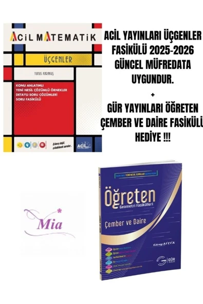 ACİL YAYINLARI MATEMATİK ÜÇGENLER FASİKÜLÜ HEDİYELİ ürün görseli