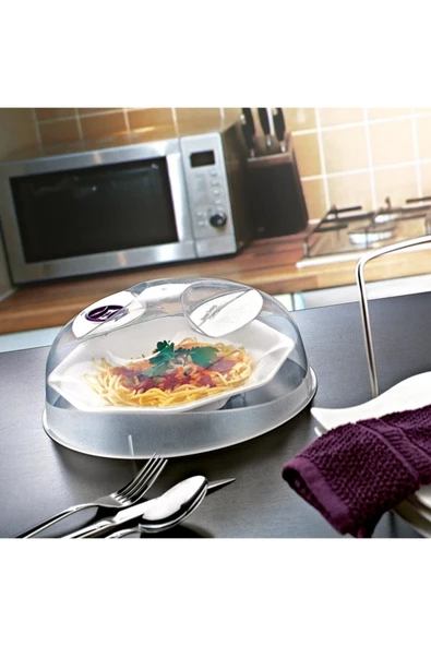 Ar Armese 24 cm Mikrodalga Fırın Koruma Kapağı Isıya Dayanıklı Fırın Içi Kapak - 1