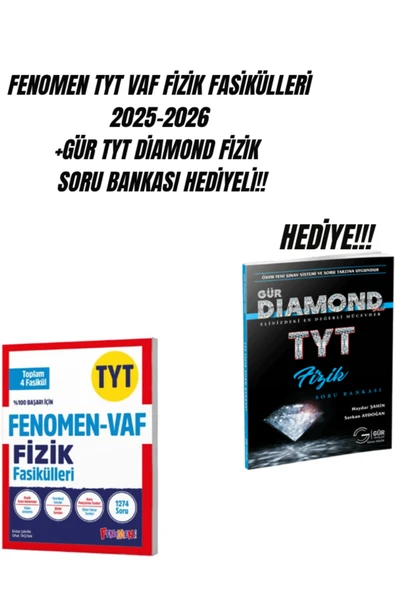 FENOMEN TYT VAF FİZİK FASİKÜLLERİ +GÜR TYT DİAMOND FİZİK SORU BANKASI HEDİYE!! ürün görseli