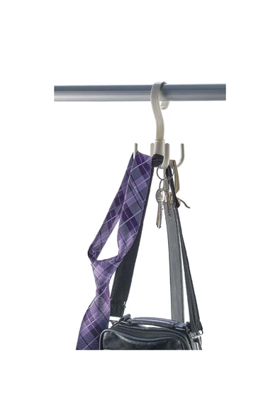 Ar Armese Plastlife 3 Adet Pratik 4 Askılı 360 Derece Hareketli Dolap Içi Aksesuar Askısı Mutfak Banyo Askısı - Resim 2