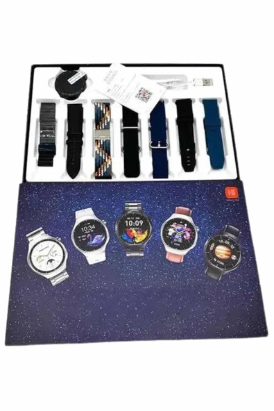 Akıllı Saat Çoklu Kordon Seçenekli Dokunmatik Ekran Nabız Sensörlü - Resim 3