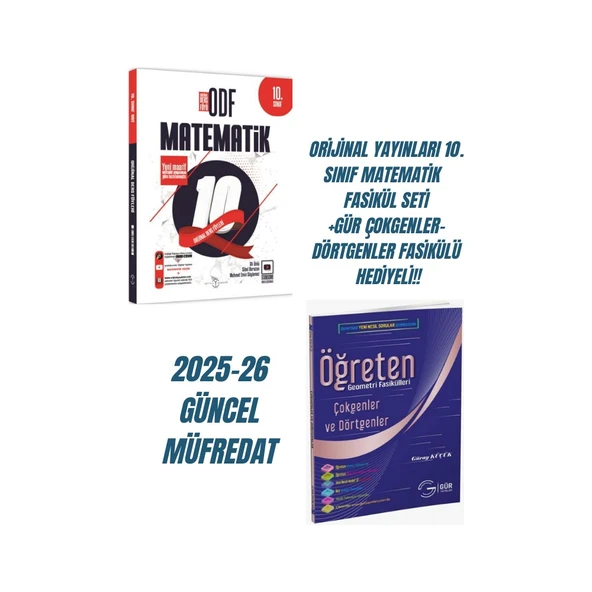 10. Sınıf Matematik Fasikül Seti +Gür Çokgenler-Dörtgenler Fasikülü Hediyeli!! ürün görseli