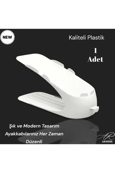 Ar Armese Ayakkabı Rampası Ayakkabı Düzenleyici Organizer Beyaz 1 Adet - Resim 2