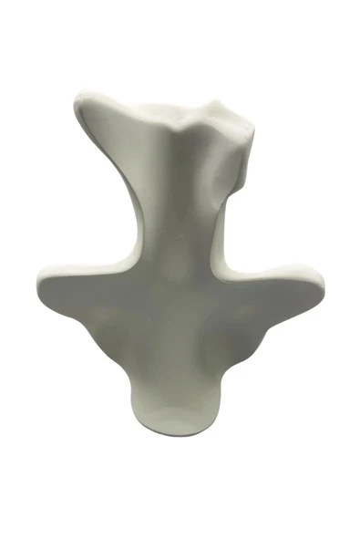 Polyester Malzeme Beyaz Renk 33 / 26 cm Takı Sergileme Mankeni - Resim 3