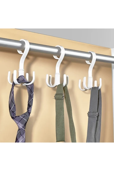 Ar Armese Plastlife 3 Adet Pratik 4 Askılı 360 Derece Hareketli Dolap Içi Aksesuar Askısı Mutfak Banyo Askısı ürün görseli 1