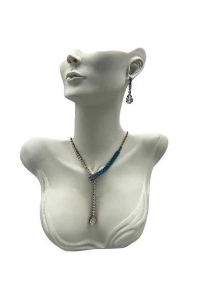 Polyester Malzeme Beyaz Renk 33 / 26 cm Takı Sergileme Mankeni - Resim 6