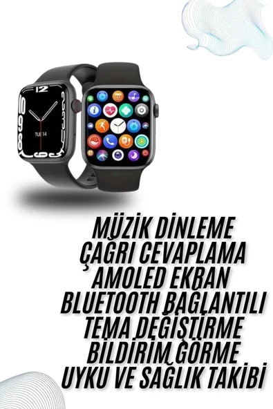 Plastik Kordonlu Kalp Atışı Uyku Takibi ve Çağrı Cevaplayabilen Akıllı Saat - Resim 2