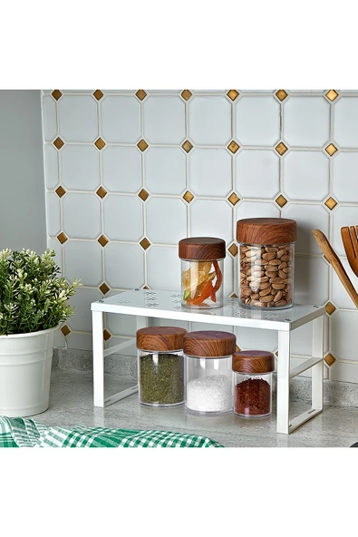 Ar Armese 6 Adet Paslanmaz Metal Dolap Içi Raf Düzenleyici Mutfak Dolabı Tabak Bardak Tencere Rafı ORG-02 - 3