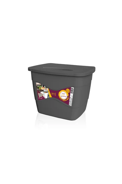 Ar Armese Decobella Kapaklı Çöp Kovası Dolap Kapağı Pratik Çöp Kovası - Antrasit - 4