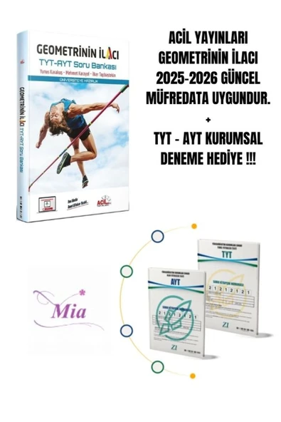 ACİL YAYINLARI GEOMETRİNİN İLACI SORU BANKASI HEDİYELİ ürün görseli
