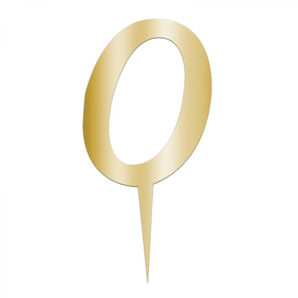 Aynalı Pleksi Altın 0 Rakamı