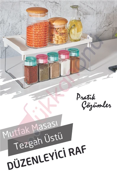 Ar Armese Simple Dolap Içi Organizer Raf Mutfak Masası Tezgah Üstü Düzenleyici - 1