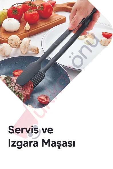 Ar Armese Plastlife Servis Ve Izgara Maşası Yanmaz Yapışmaz Silikon Maşa Kaymaz Barbekü Maşası Kp-122 - 1