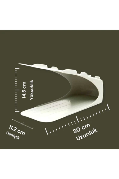 Ar Armese Ayakkabı Rampası Ayakkabı Düzenleyici Organizer Beyaz 1 Adet - Resim 3