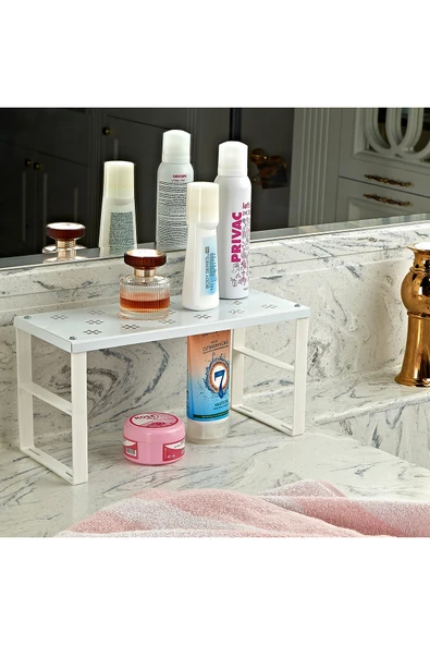 Ar Armese 6 Adet Paslanmaz Metal Dolap Içi Raf Düzenleyici Mutfak Dolabı Tabak Bardak Tencere Rafı ORG-02 - 4