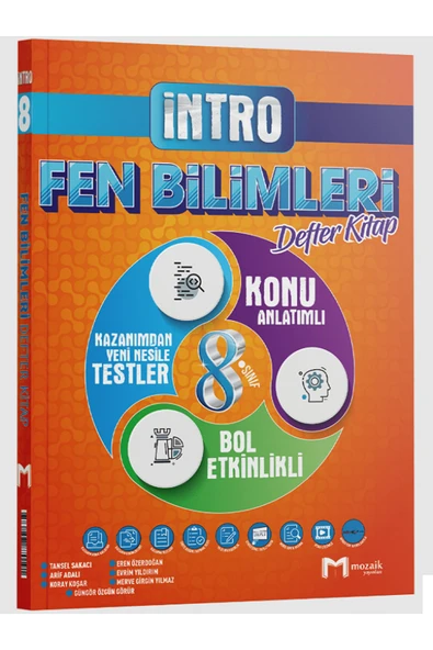 8.Sınıf Mozaik İntro Fen Bilimleri Defter Kitap / Konu Anlatımlı - Bol Etkinlikli - Yeni Nesil Testl ürün görseli