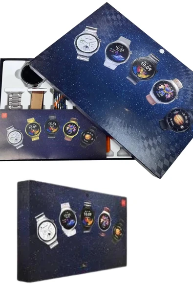 Akıllı Saat Çoklu Kordon Seçenekli Dokunmatik Ekran Nabız Sensörlü - Resim 4