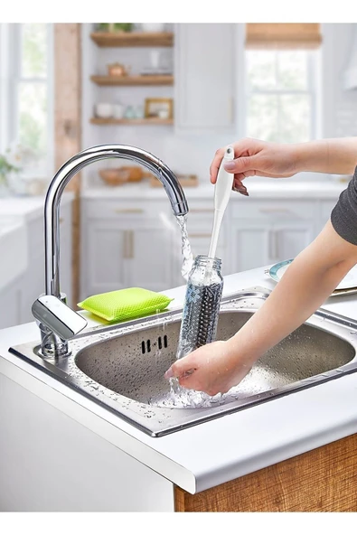 Ar Armese Biberon Şişe Bardak Kavanoz Yıkama Fırçası Kp-139 - 5