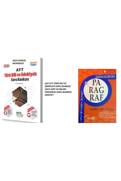 ÇAP AYT TÜRK DİLİ VE EDEBİYATI SORU BANKASI 2025(GÜR YAYINLARI PARAGRAF SORU BANKASI HEDİYELİ!!) ürün görseli