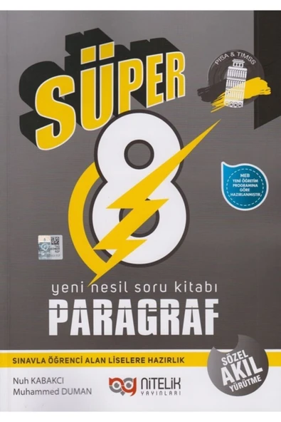 Süper Serisi Lgs 8. Sınıf Paragraf Yeni Nesil Soru Kitabı ürün görseli