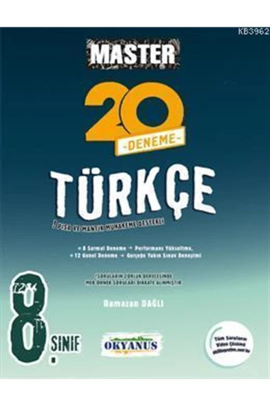 Okyanus Yayınları 8. Sınıf Türkçe Master 20 Deneme ürün görseli