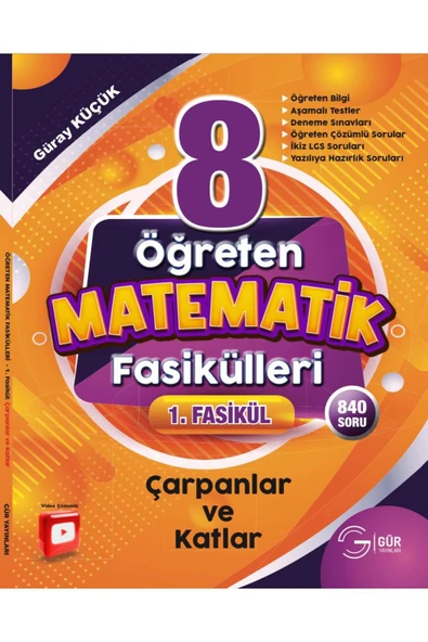 8. SINIF ÖĞRETEN MATEMATİK FASİKÜLÜ (ÇARPANLAR VE KATLAR) ürün görseli
