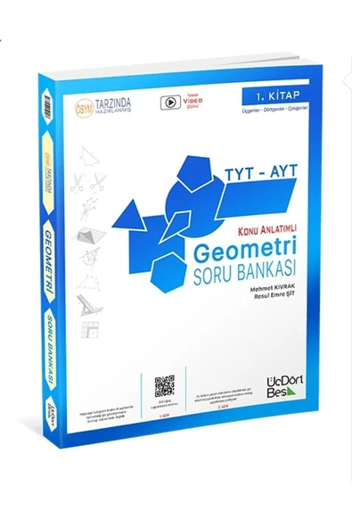 Tyt Ayt Geometri Soru Bankası (1. Kitap) Konu Anlatımlı Üçdörtbeş ('e Özel Güncel Baskı) ürün görseli