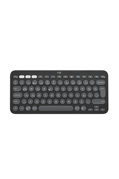 logitech K380s Pebble Keys 2 Çoklu Cihaz Özellikli Bluetooth Türkçe Q Klavye - Siyah 920-011859 ürün görseli