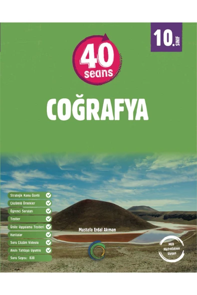 10.Sınıf 40 Seans Coğrafya Konu Özetli Soru Bankası 2024/25 Dönemi ürün görseli
