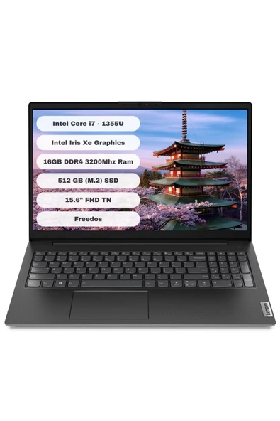 LENOVO V15 G4 IRU GTI512 Intel Core i7 1355U 16GB 512GB SSD Freedos 15.6” FHD 83A100HXTR - 1