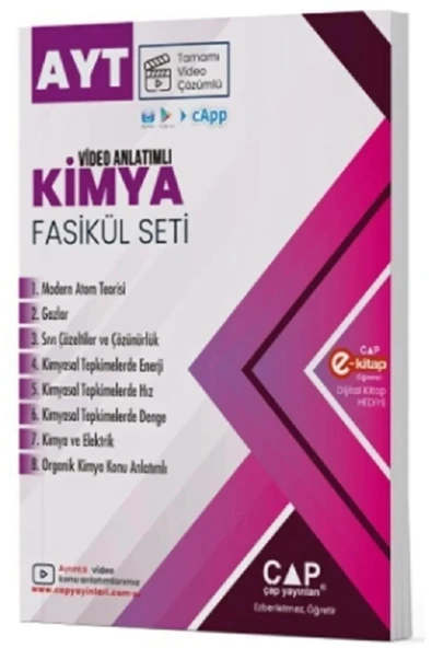 Çap YayınlarıYayınları Ayt Kimya Video Anlatımlı Fasikül Seti 2024 Güncellenmiş Müfredat ürün görseli