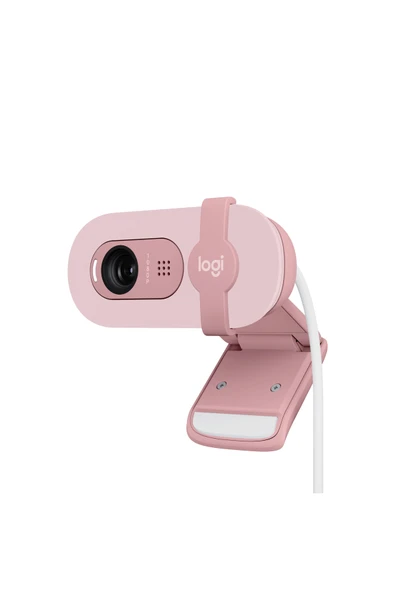 logitech BRIO 100 Full HD 1080p Gizlilik Kapaklı Mikrofonlu Web Kamerası - Pembe ürün görseli