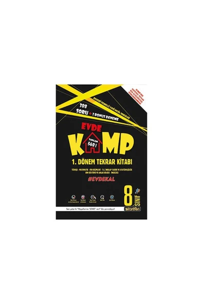 Startfen 8. Sınıf Lgs 1.dönem Evde Kamp Tekrar Kitabı ürün görseli