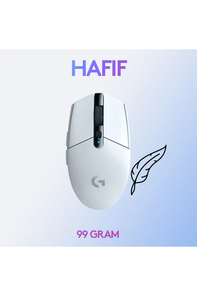 logitech G G305 Lightspeed 12.000 Dpı Kablosuz Beyaz Oyuncu Mouse - 910-005292 - Resim 5