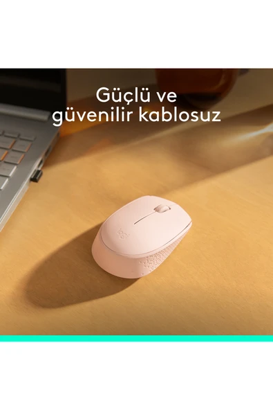 logitech M171 USB Alıcılı Kablosuz Kompakt Mouse - Pembe - Resim 2