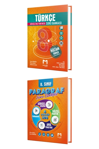 Mozaik 8. Sınıf LGS Türkçe Paragraf Soru Seti 2024 (2 Kitap) ürün görseli