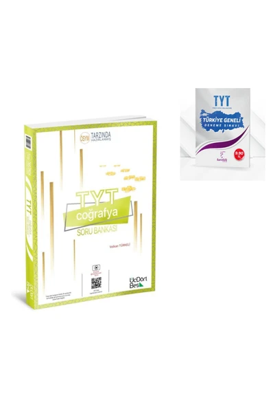 Üçdörtbeş TYT Coğrafya Soru Bankası + TYT Türkiye Geneli Deneme ürün görseli
