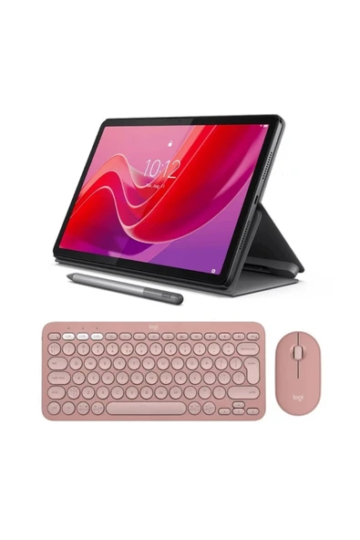 LENOVO Tab K11  11'' 4GB 128GB WUXGA Wi-Fi Tablet ZADC0072TR Kılıf + Tab Pen + Pebble 2 Klavye Mouse Pembe ürün görseli