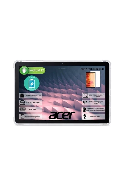 ACER Iconia M10 4gb Ram 128gb Ssd 10.1''wuxga(1920X1200)ıps Yeni Nesil Android Tablet Nt.lfuey.001 ürün görseli