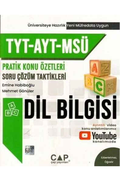Yayınları Tyt Ayt Msü Dil Bilgisi Konu Özetleri Soru Çözüm Taktikleri - 2023 ürün görseli