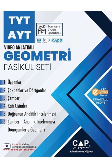 Çap TYT Geometri Fasikül Set 2024 ürün görseli