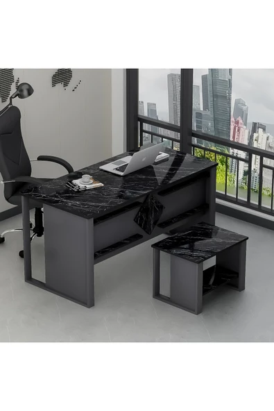 Betroya Boss Sehpali Ofis Masası, Büro Takımı, Çalıma Masası, Sehpa (Sandalye ve Aksesuarlar Dahil Değildir) - Resim 5