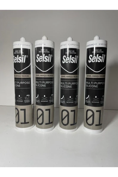 Selsil Şeffaf Silikon 4 Adet ürün görseli